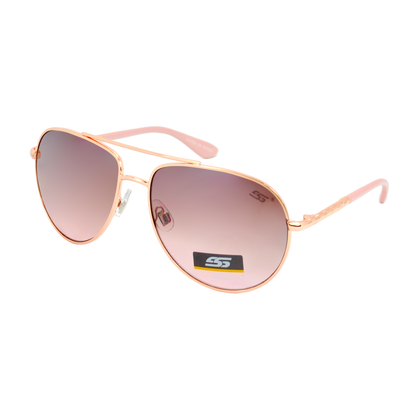 Classic Aviator Sunglasses with Gradient Lenses and Metal Temple Detailing SS8107