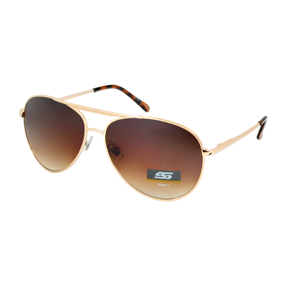 Premium Teardrop Aviators Sunglasses with Gradient Lenses and Double Bridge SS8118