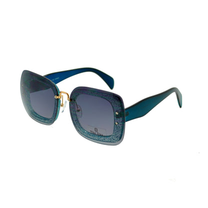 Modern Oversized Square Sunglasses with Glitter Accents TD10153