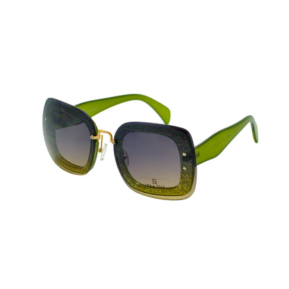 Modern Oversized Square Sunglasses with Glitter Accents TD10153