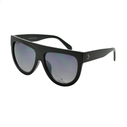 Flat Top Sunglasses with Gradient Lens & Triple-Dot Detail TD10154