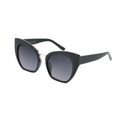 Modern Cat-Eye Sunglasses with Gradient Lens and Gold Bridge TD10273