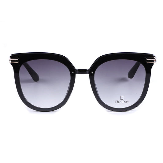 Oversized Butterfly Sunglasses with Metallic Temple Accents TD10416