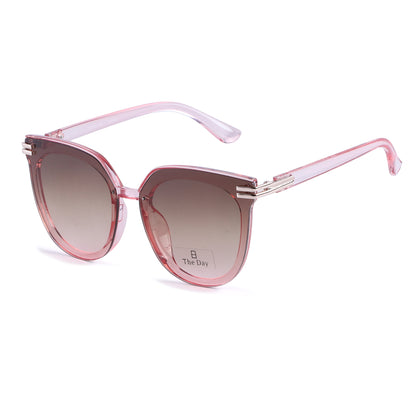 Oversized Butterfly Sunglasses with Metallic Temple Accents TD10416