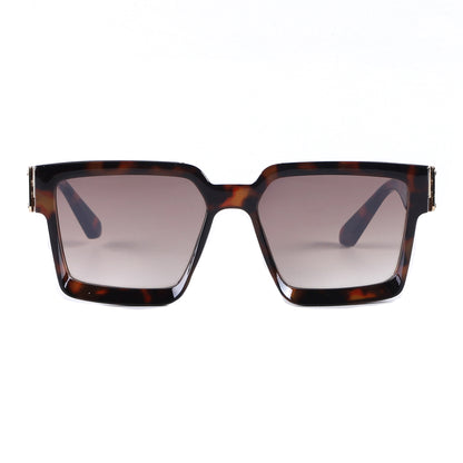 Vintage Square Statement Sunglasses with Gold Link Hardware TD10664