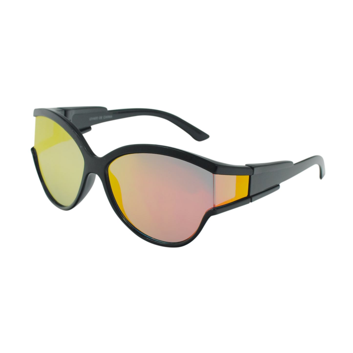 Sporty Butterfly Fashion Sunglasses with Wrap-Around Mirror Details TD10666