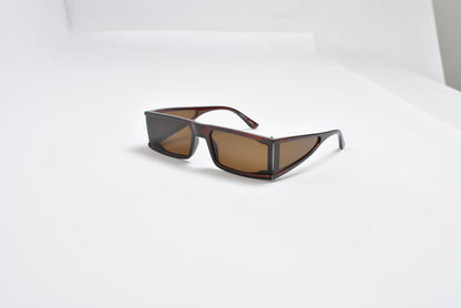 Translucent Retro Rectangle Sunglasses with Cyberpunk Side Shields TD10756
