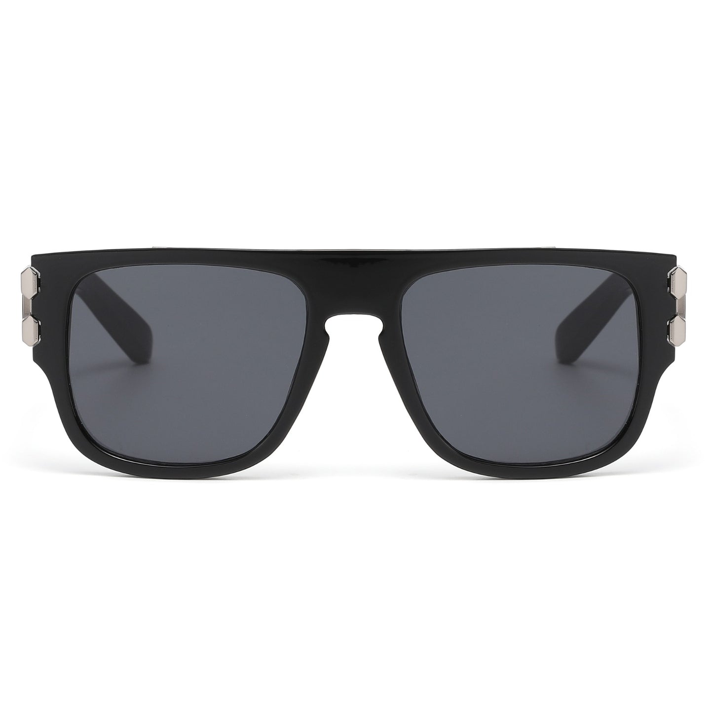 Premium Square Sunglasses with Thick Frame and Dual Metal Hinge Detail P11135