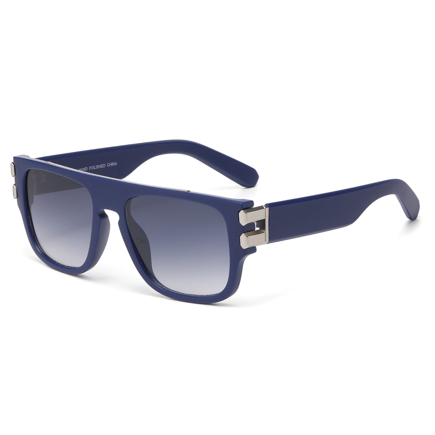 Premium Square Sunglasses with Thick Frame and Dual Metal Hinge Detail P11135
