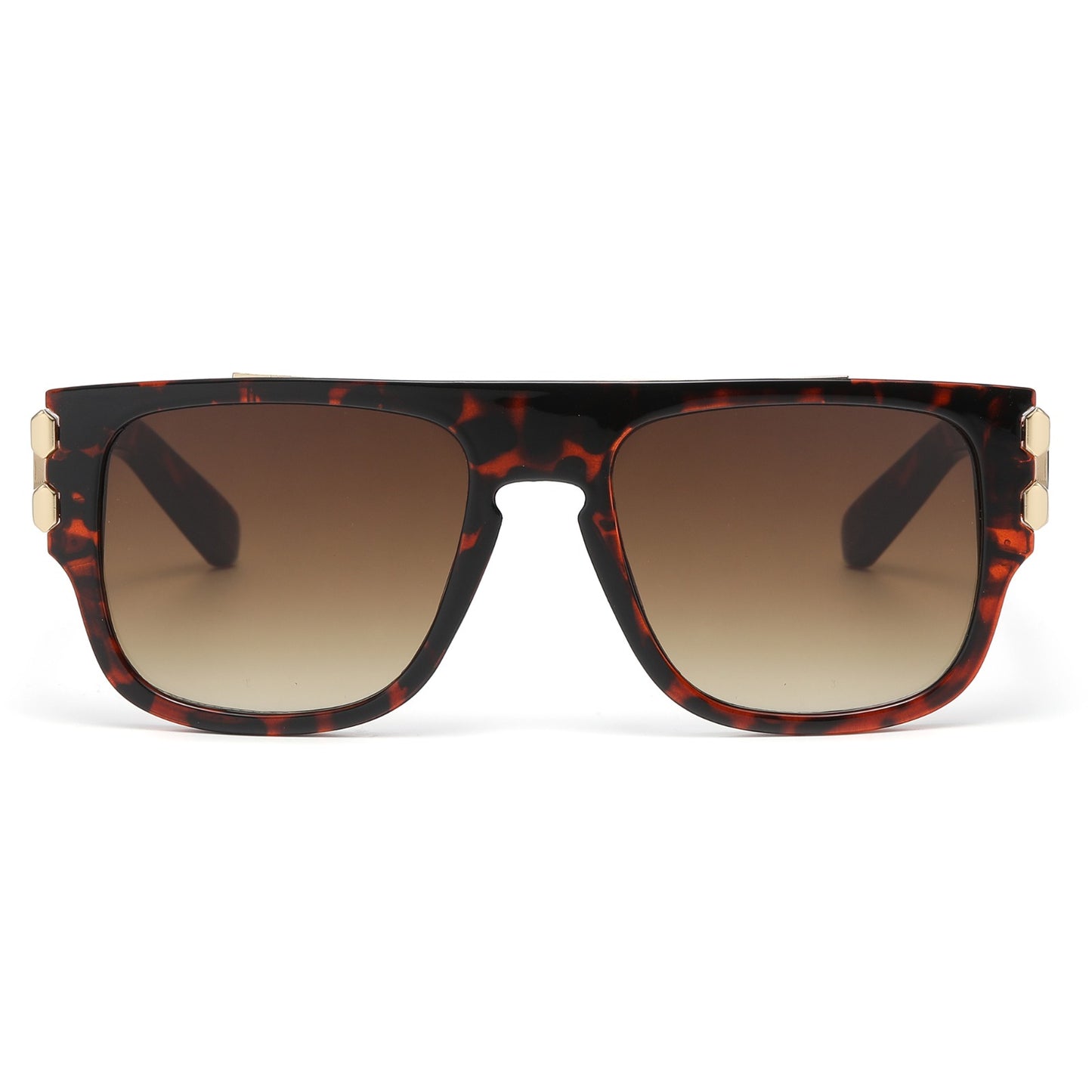 Premium Square Sunglasses with Thick Frame and Dual Metal Hinge Detail P11135