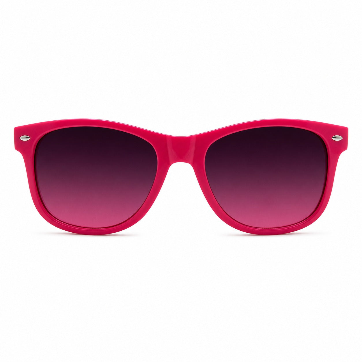 Colorful Retro Wayfarer Sunglasses with Smooth Temple Arms and Gradient Lenses P1543-Mix