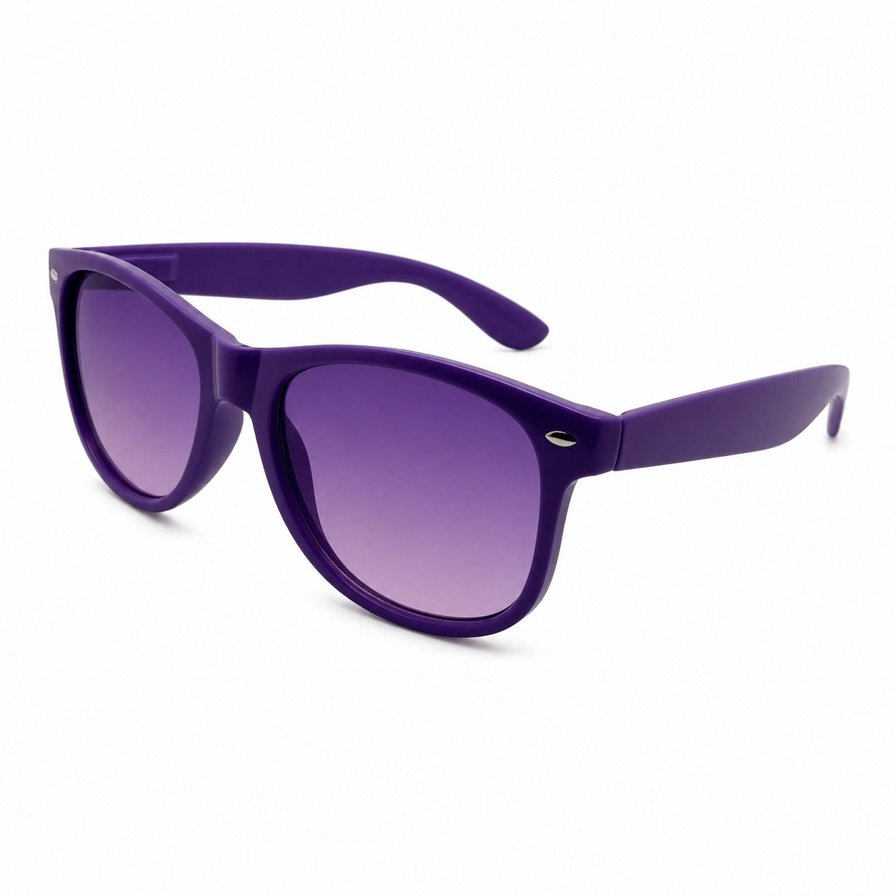 Colorful Retro Wayfarer Sunglasses with Smooth Temple Arms and Gradient Lenses P1543-Mix