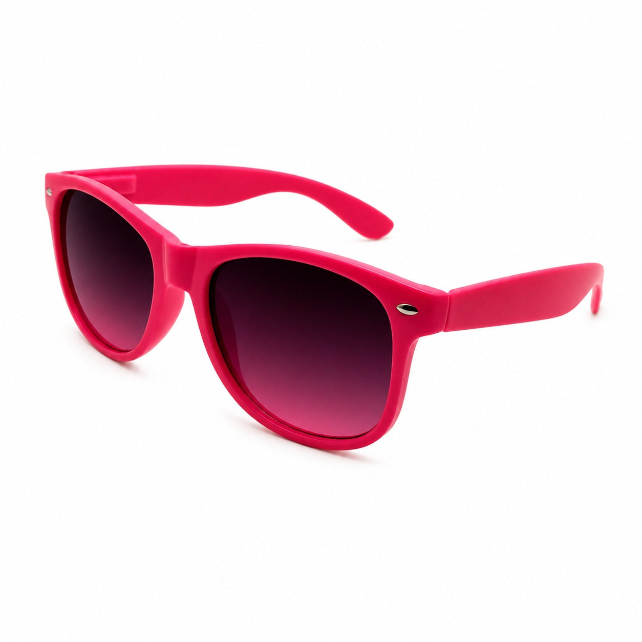 Colorful Retro Wayfarer Sunglasses with Smooth Temple Arms and Gradient Lenses P1543-Mix