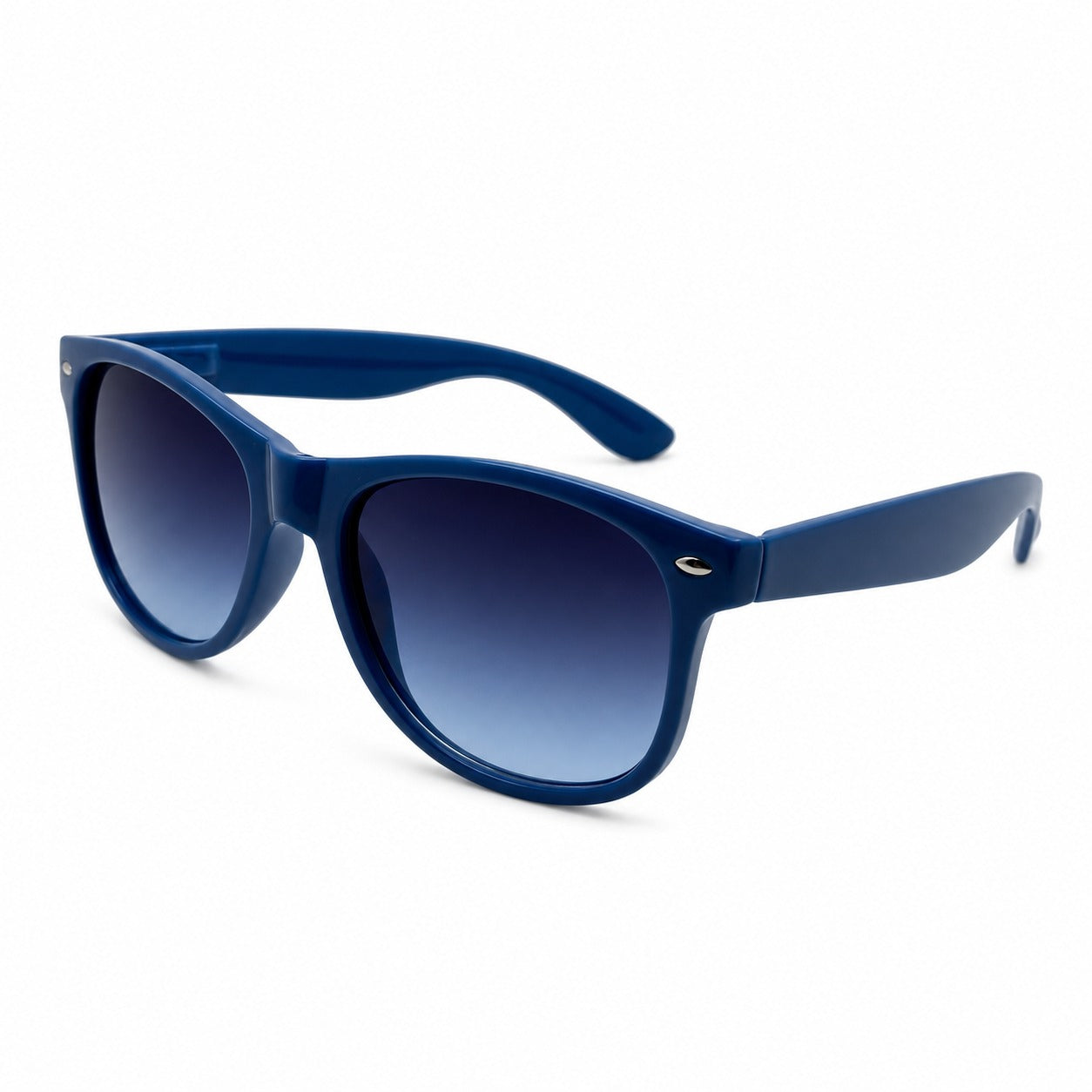 Colorful Retro Wayfarer Sunglasses with Smooth Temple Arms and Gradient Lenses P1543-Mix