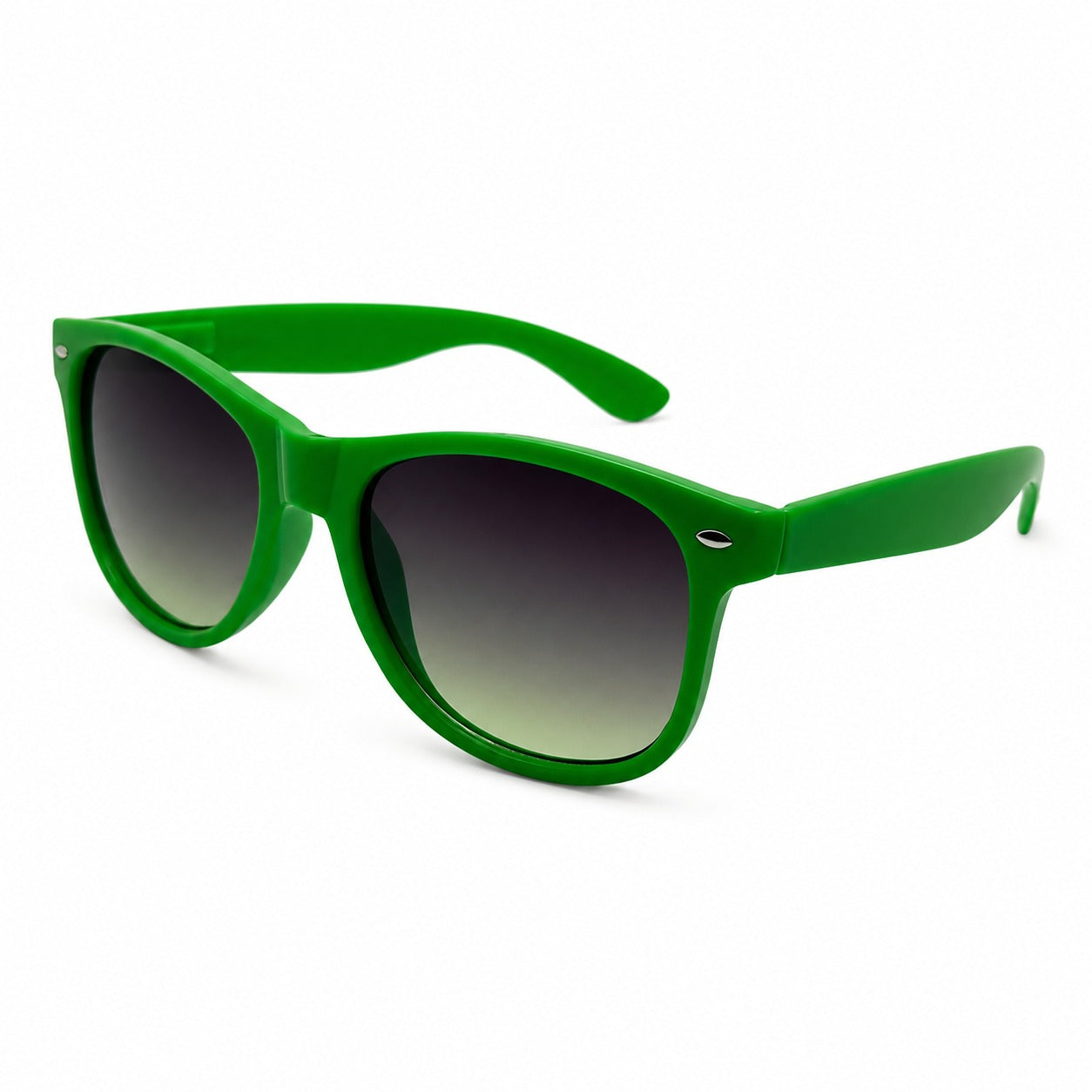 Colorful Retro Wayfarer Sunglasses with Smooth Temple Arms and Gradient Lenses P1543-Mix