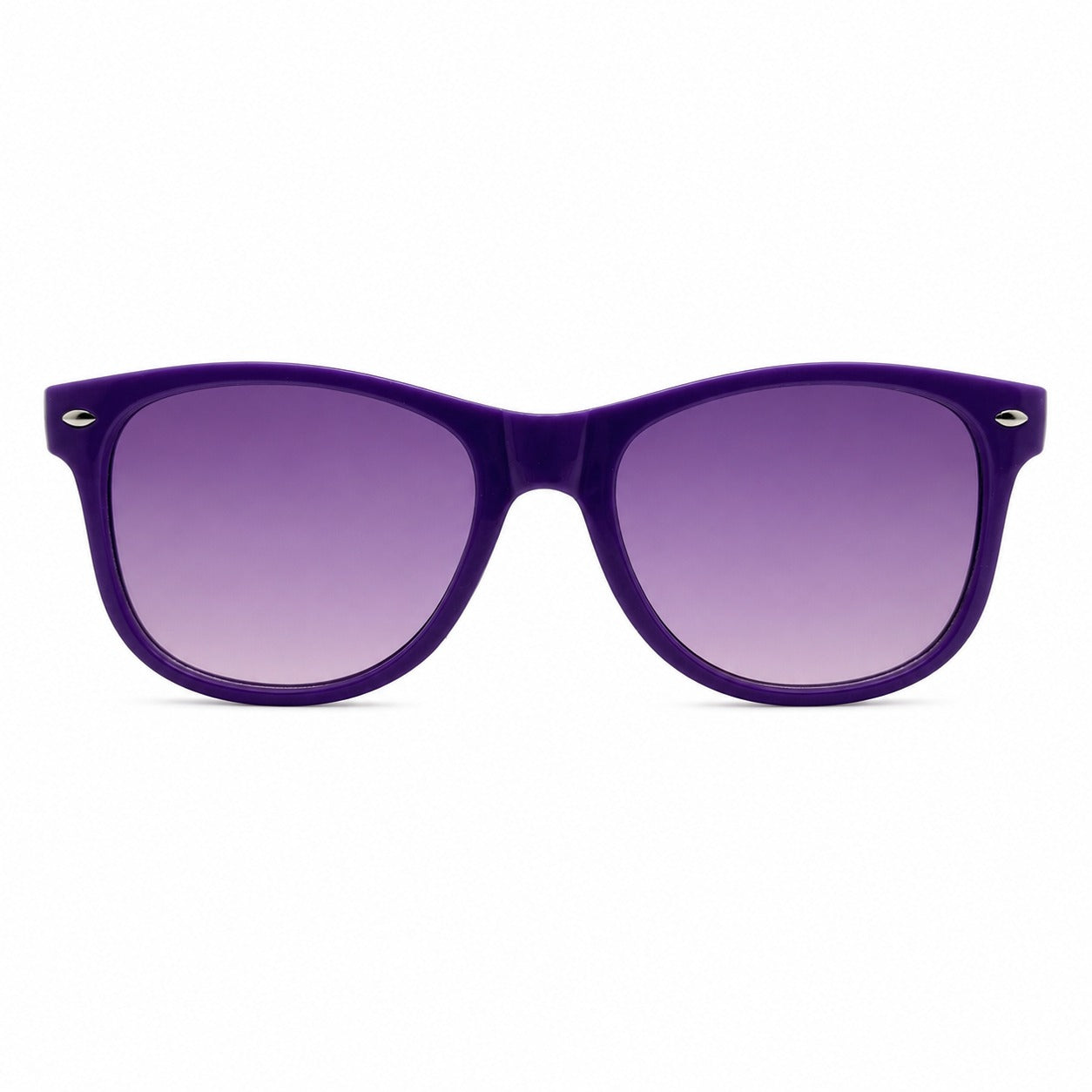 Colorful Retro Wayfarer Sunglasses with Smooth Temple Arms and Gradient Lenses P1543-Mix