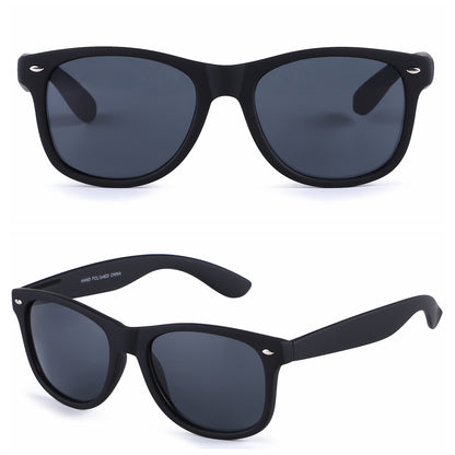 Classic Black Wayfarer Sunglasses with Matte Finish P1543-S