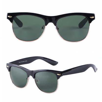 Classic Half-Frame Clubmaster Sunglasses P1946