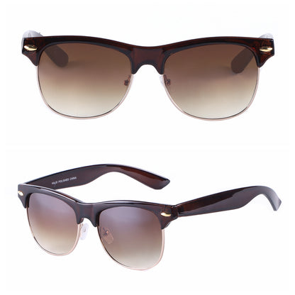 Classic Half-Frame Clubmaster Sunglasses P1946