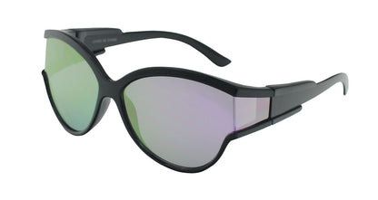 Sporty Butterfly Fashion Sunglasses with Wrap-Around Mirror Details TD10666